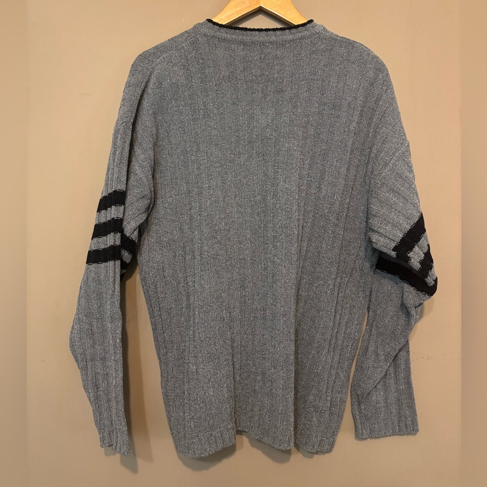 DSQUARED2 V-Neck Sweater with Black Arm Stripes - Picture 2 of 6